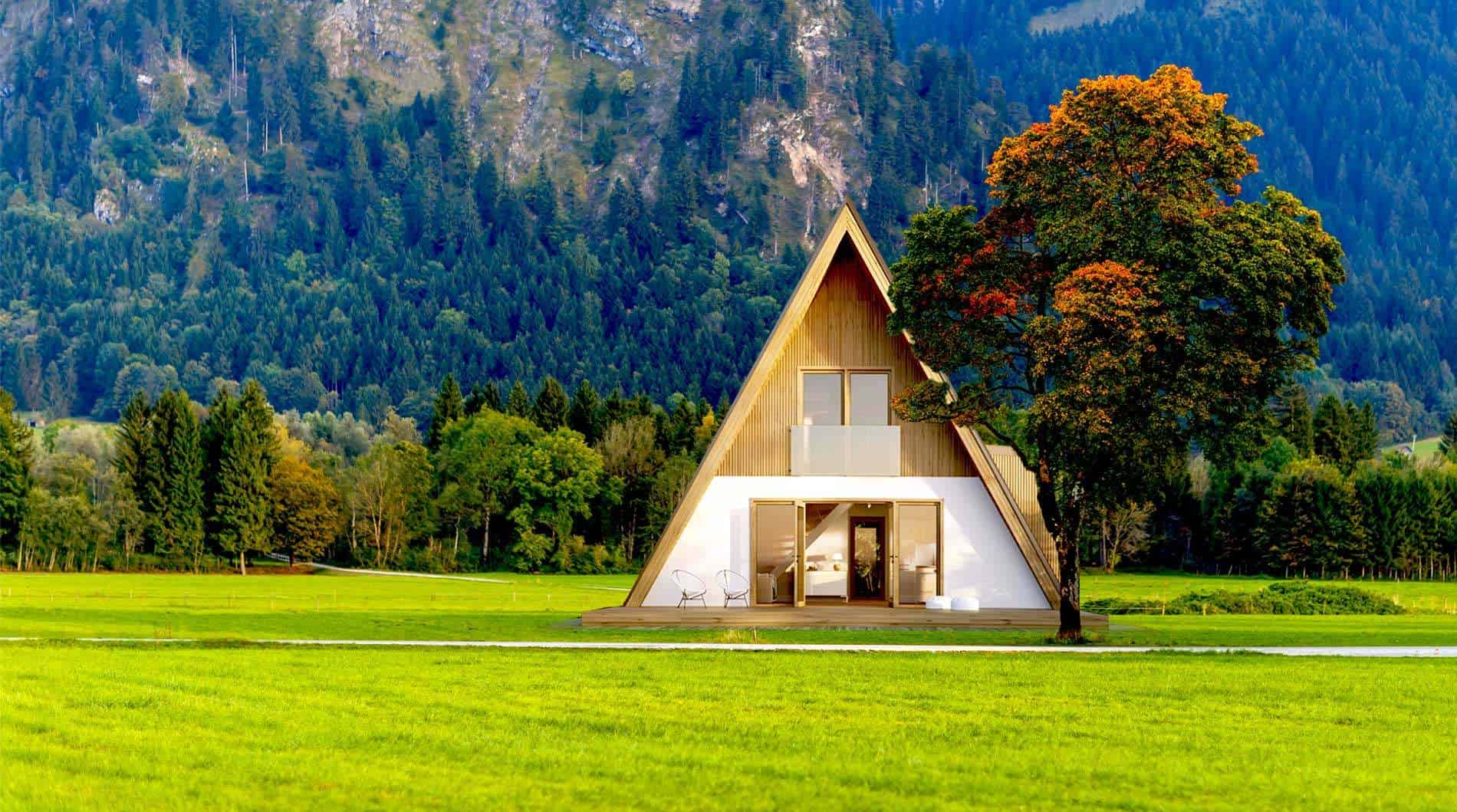 Avrame A-frame house exterior